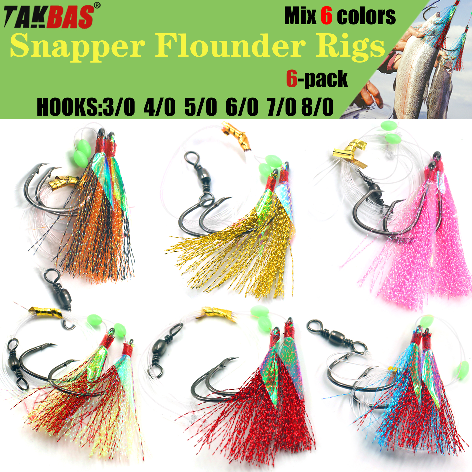 6pcs Snapper Tackle Flasher Ri – обзор и цена Fishing Hook Circle