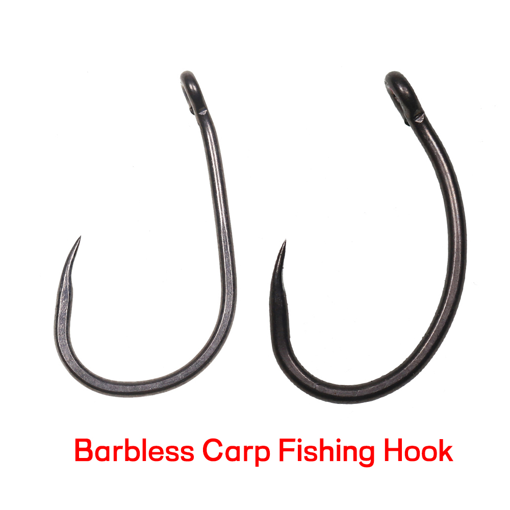 50PCS Matt Black Carp Fishing  – обзор и цена Fishing Hook Barbless