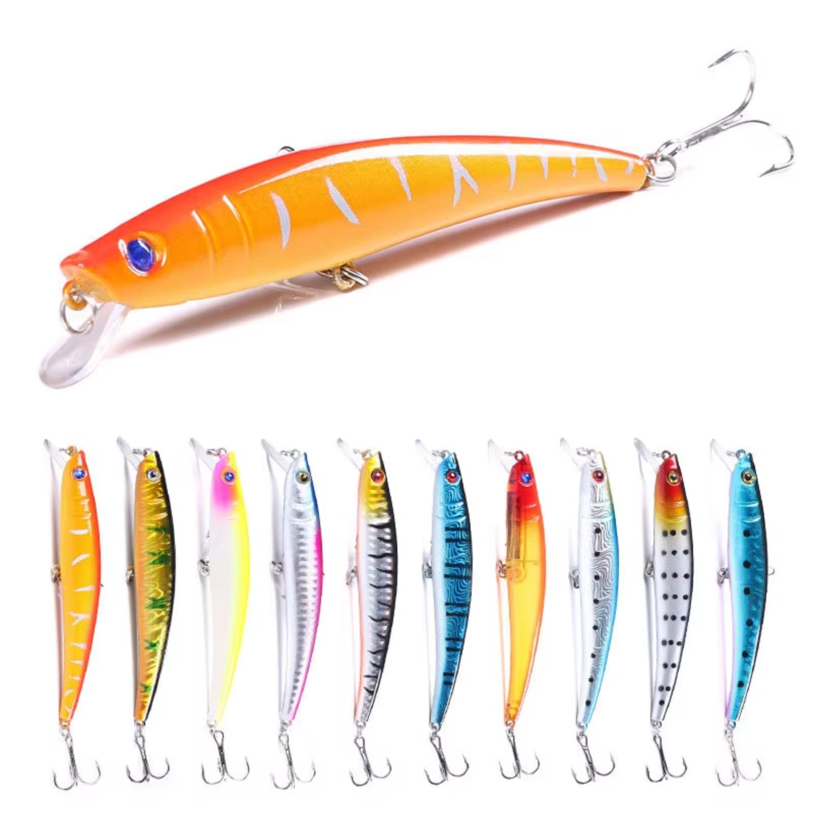 Minnow Fishing Lure 110mm 13g  – обзор и цена Fishing Hook Treble