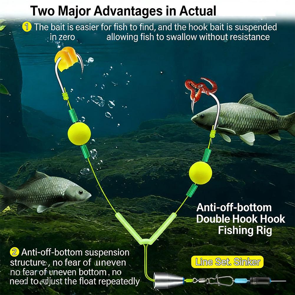 Reverse Off-Bottom Double Hook – обзор и цена Fishing Hook Weedless