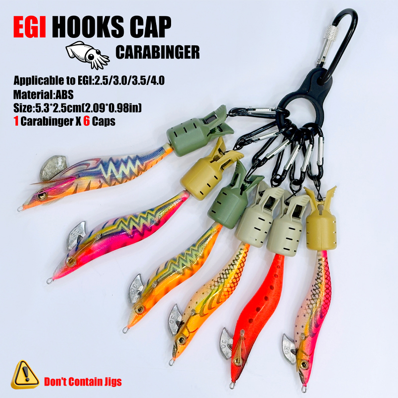 Squid Jig Hook Caps and Carabi – обзор и цена Fishing Hook Jig