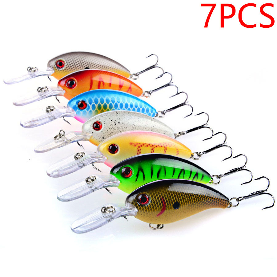 7Pcs Crankbait Fishing Lure Fl – обзор и цена Fishing Hook Treble
