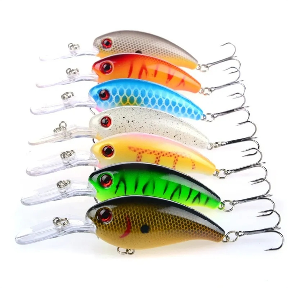 7Pcs Crankbait Fishing Lure Fl – обзор и цена Fishing Hook Treble