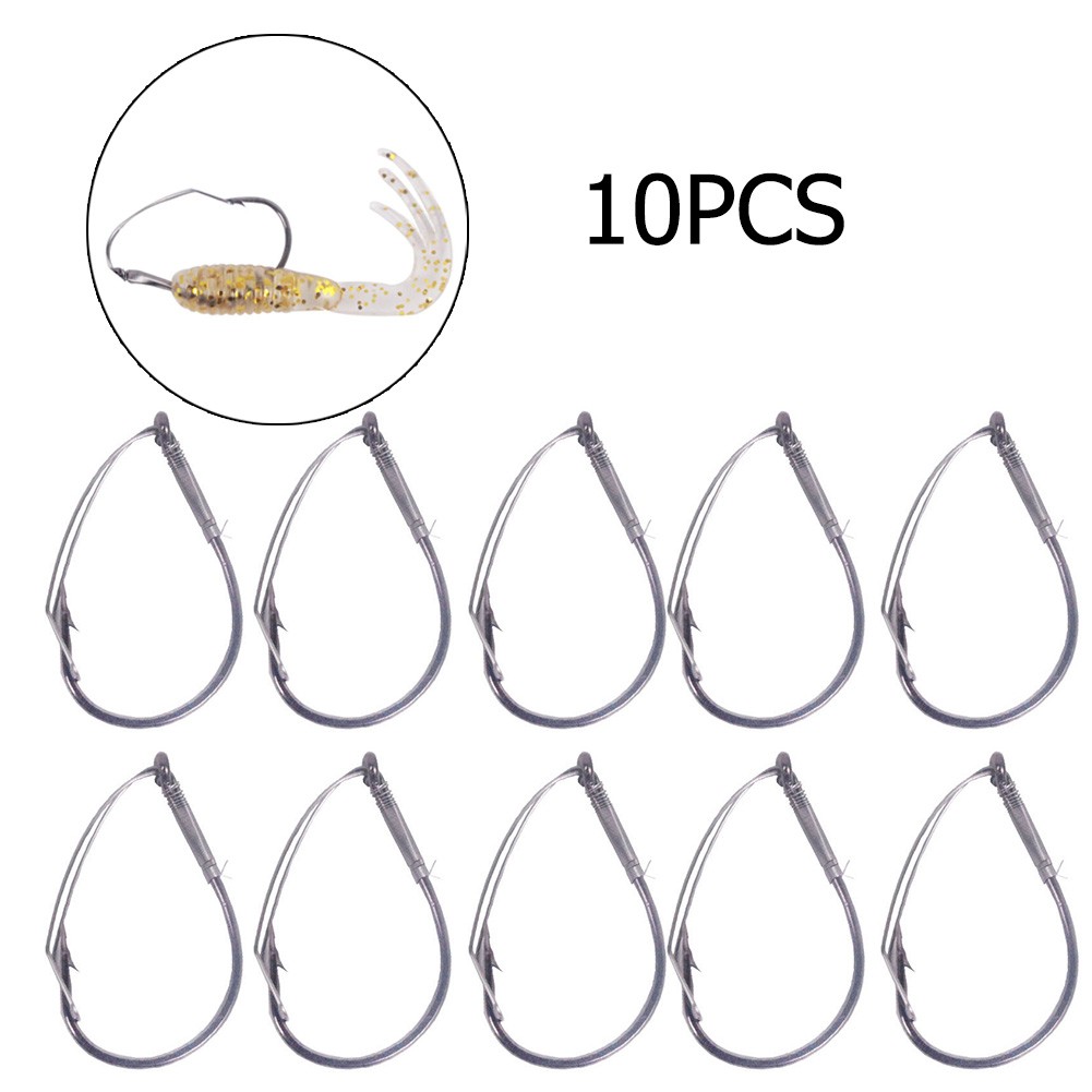 10Pcs/Box High Carbon Steel Wa – обзор и цена Fishing Hook Weedless