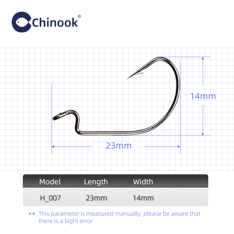 Chinook 20pcs Wide worm Texan  – обзор и цена Fishing Hook Barbless