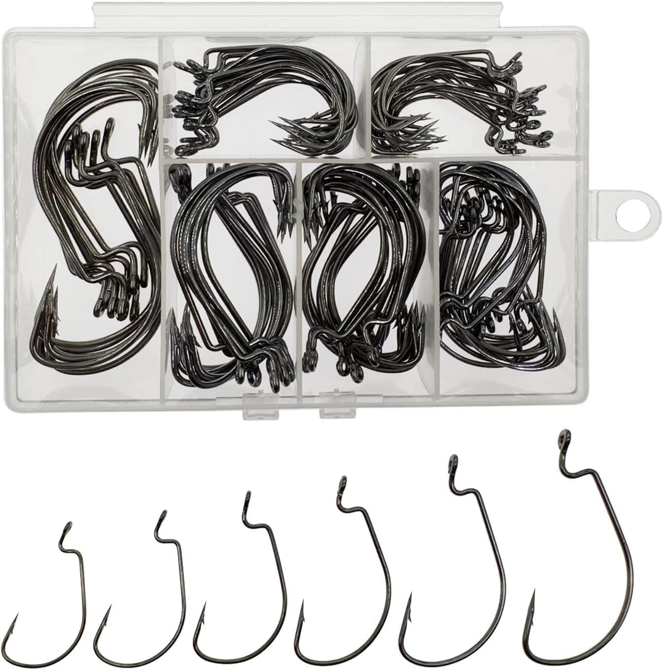 110pcs Bass Fishing Hooks Set, – обзор и цена Fishing Hook Offset