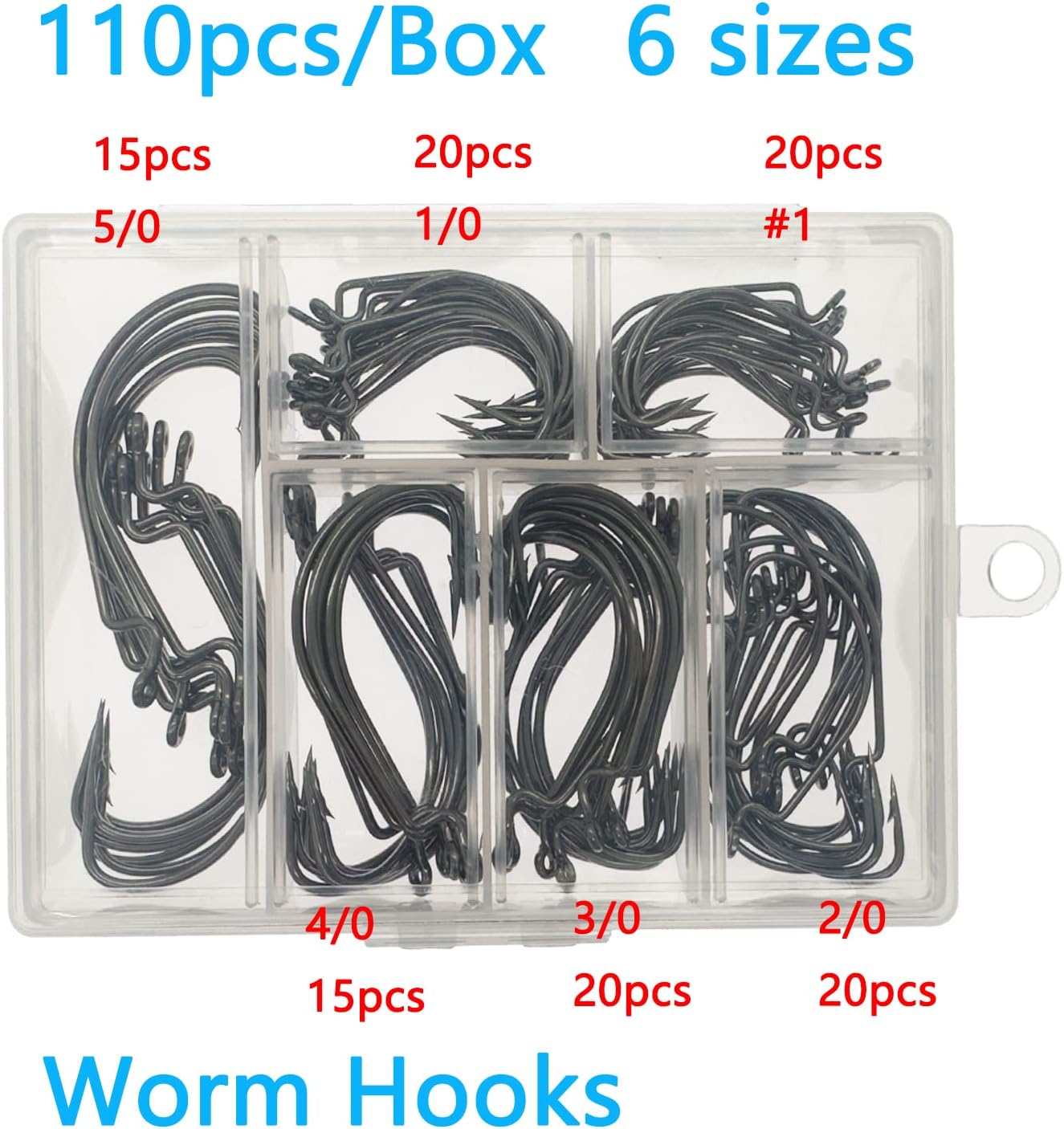 110pcs Bass Fishing Hooks Set, – обзор и цена Fishing Hook Offset