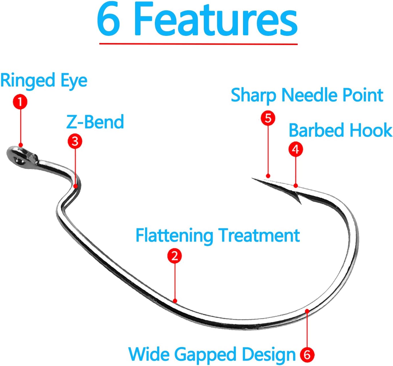 110pcs Bass Fishing Hooks Set, – обзор и цена Fishing Hook Offset