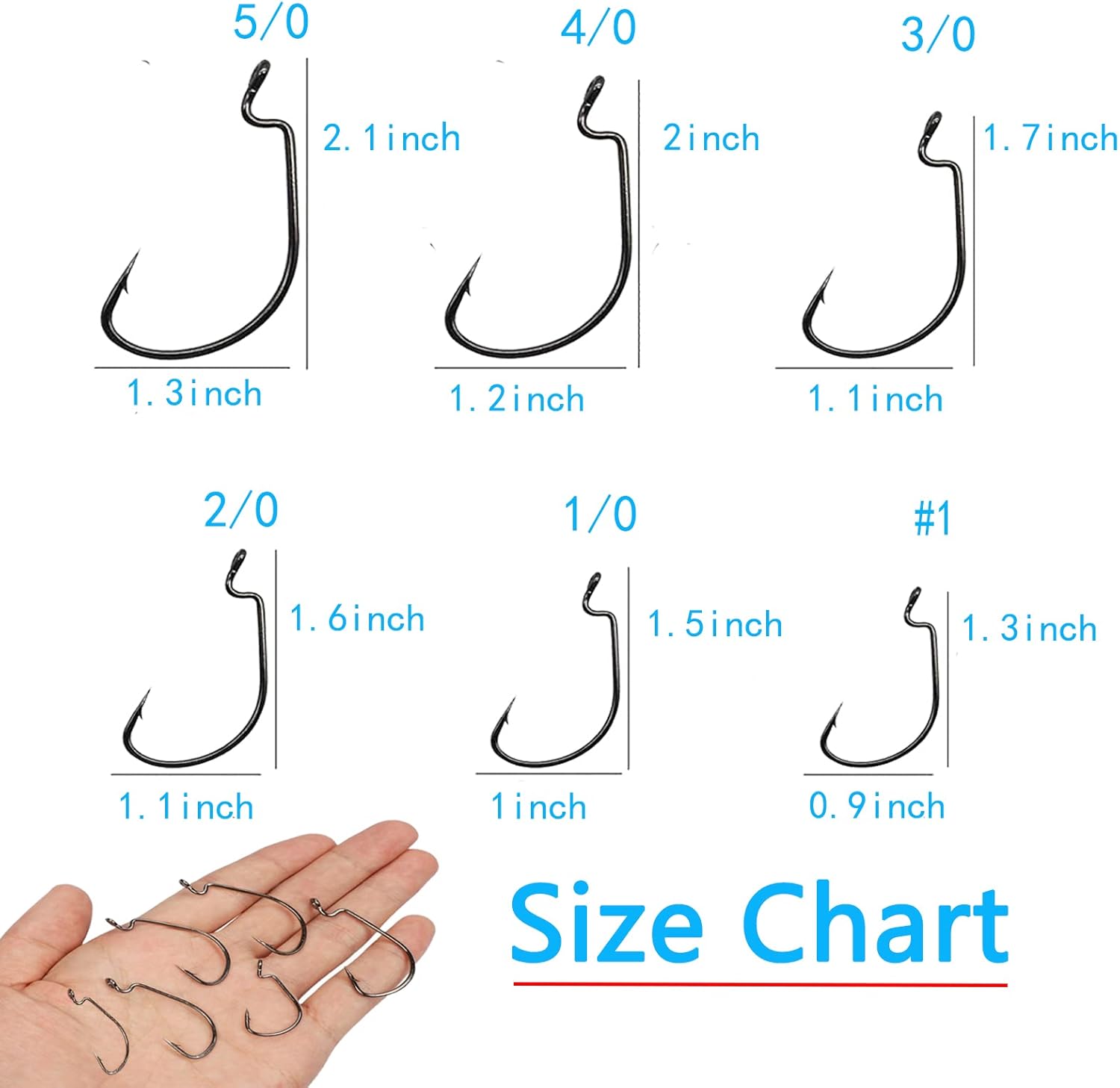 110pcs Bass Fishing Hooks Set, – обзор и цена Fishing Hook Offset