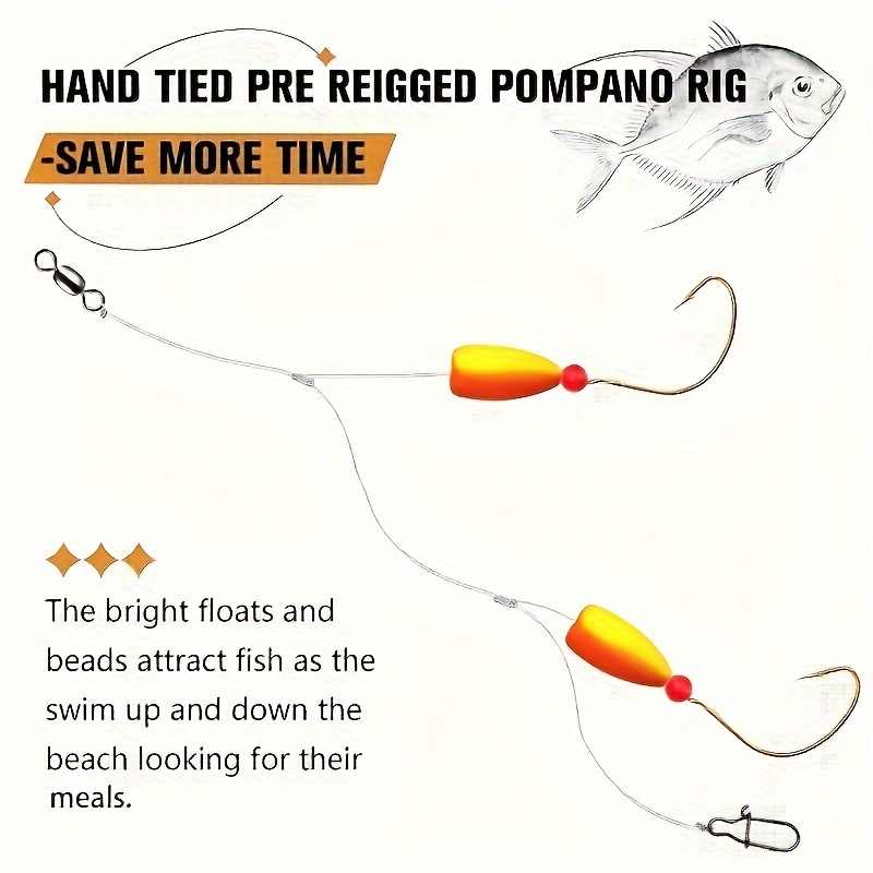 3pcs Pompano Rigs Surf Fishing – обзор и цена Fishing Hook Circle