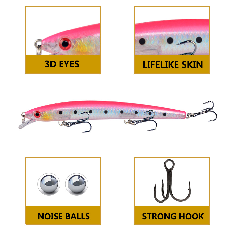 Minnow Fishing Lure 13.5cm 15. – обзор и цена Fishing Hook Treble