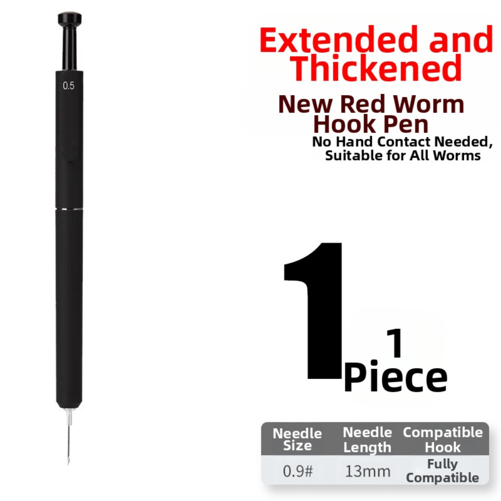 Red worm baiting device for fi – обзор и цена Fishing Hook Size