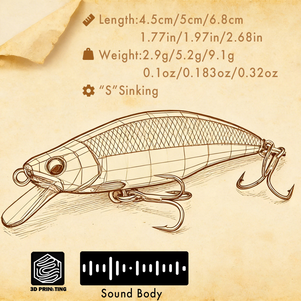 B&U Trout Pattern Hard Bait Si – обзор и цена Fishing Hook Treble