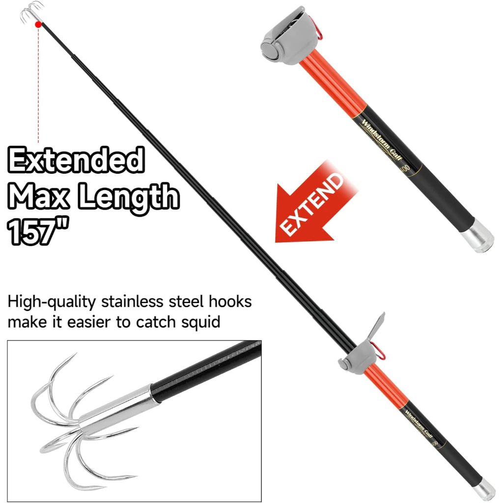 SANLIKE Fishing-Squid Gaff 3M/ – обзор и цена Fishing Hook Stainless Steel