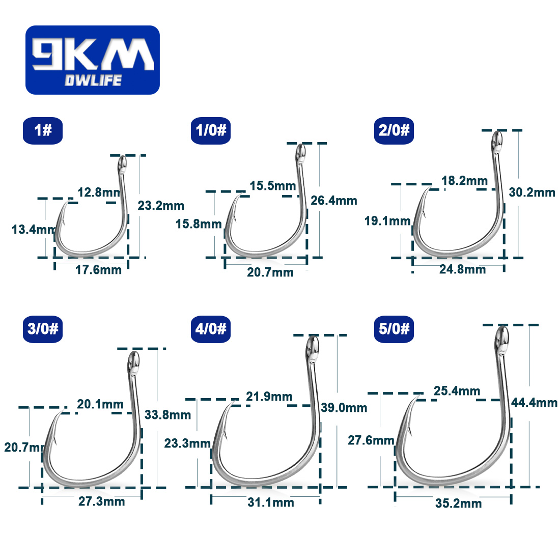 9KM Fishing Hooks Saltwater Li – обзор и цена Fishing Hook Circle