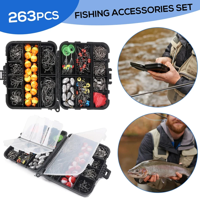 263pcs Outdoor Fishing Accesso – обзор и цена Fishing Hook Box