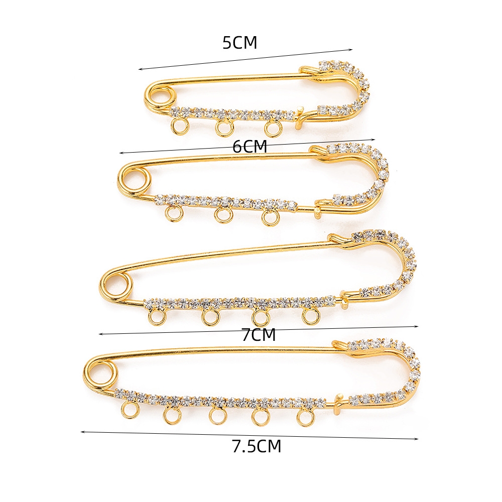 5pcs Rhinestone Charms Safety  – обзор и цена Fishing Hook Size