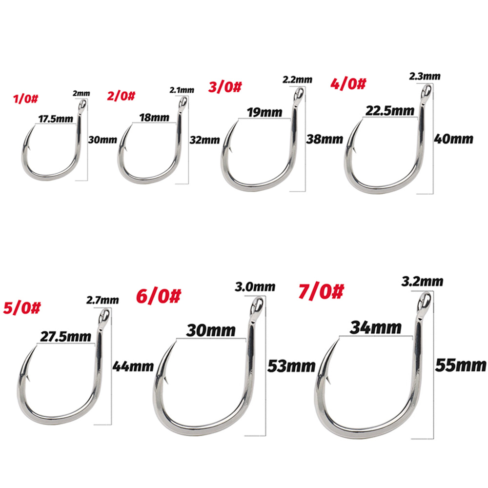 10PCS Big Fish Hook 1/0-7/0 Su – обзор и цена Fishing Hook Circle