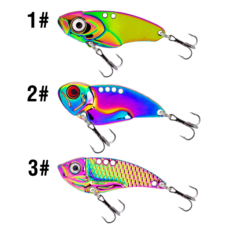 3PCS Metal Colorful VIB Lure 5 – обзор и цена Fishing Hook Treble