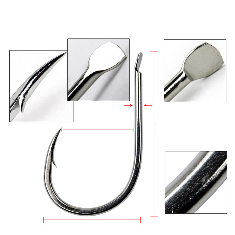 100pcs/Lot 7 Size Barbed Fishi – обзор и цена Fishing Hook Circle