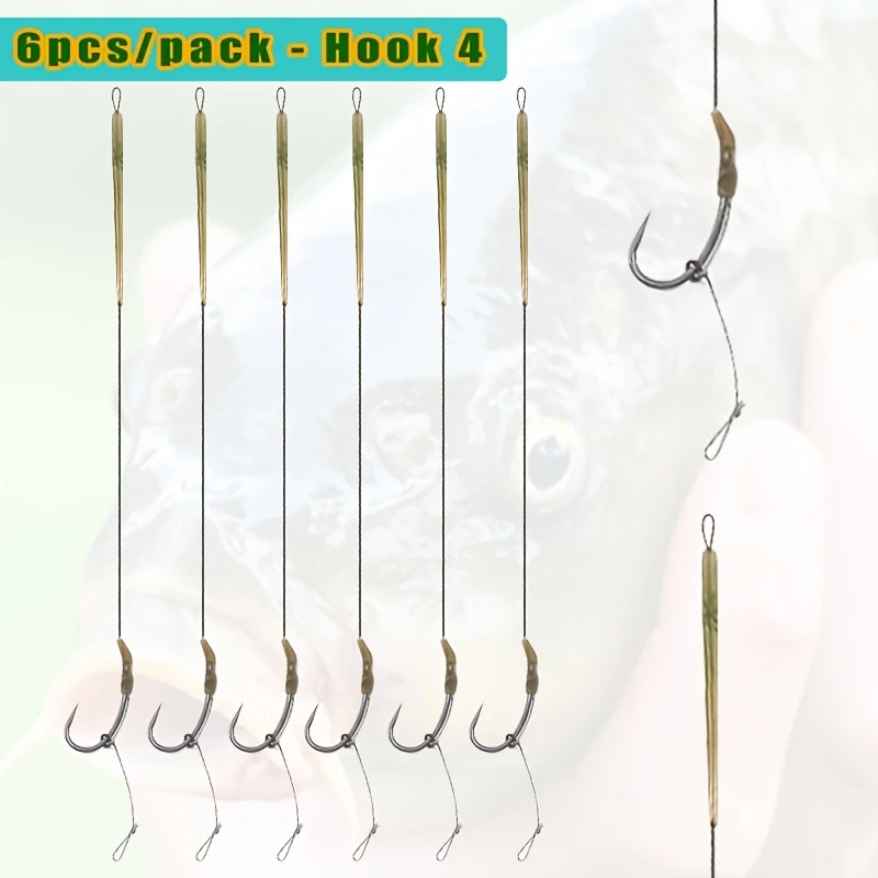 6pcs Ready Made Blow Back Hair – обзор и цена Fishing Hook Size