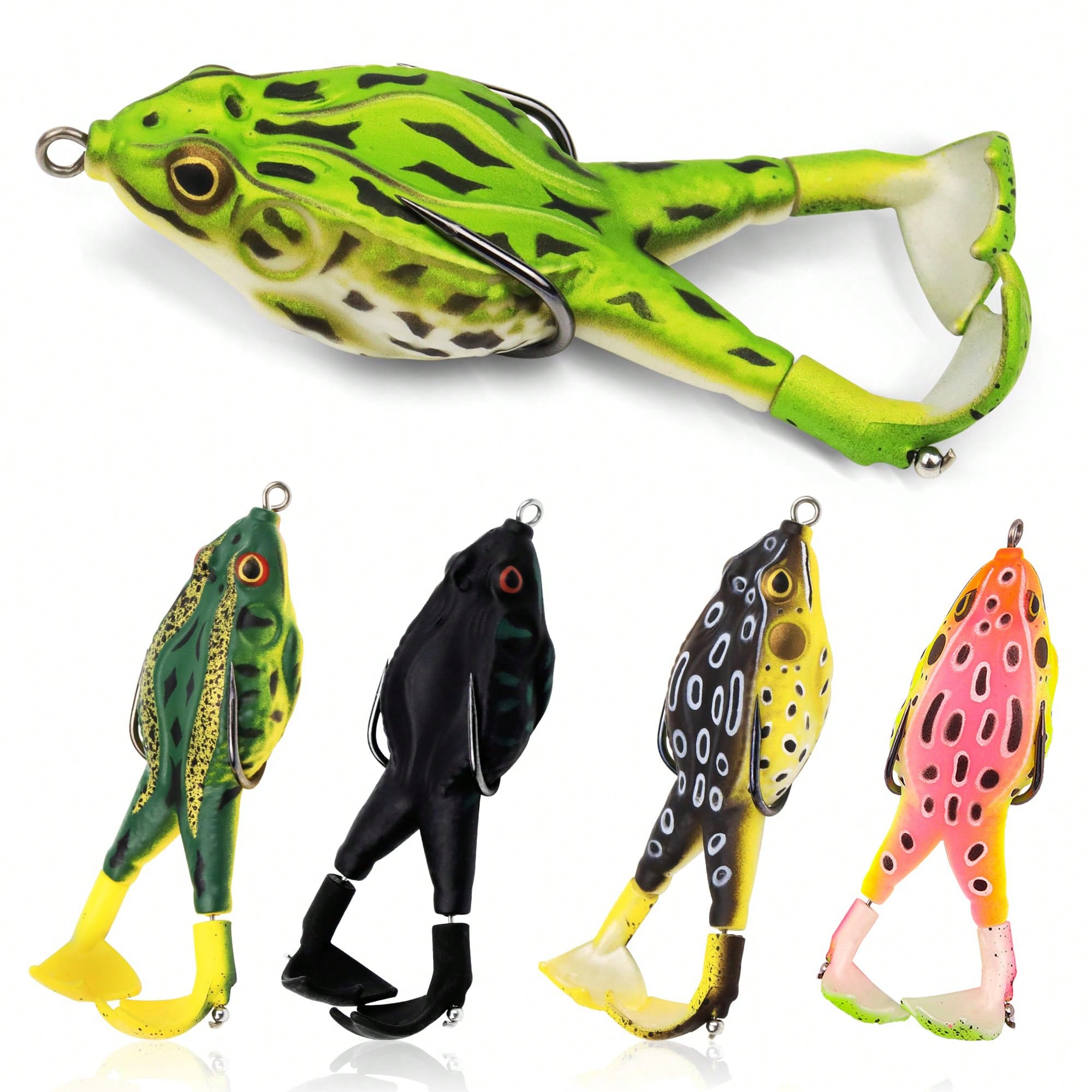 5pcs Water Soft Frog Bass Fish – обзор и цена Fishing Hook Weedless