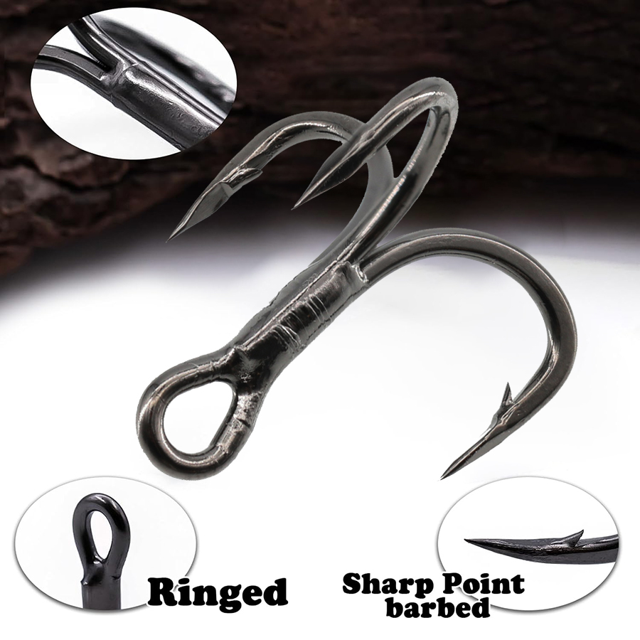 6X Fishing Treble Hook 10Pcs T – обзор и цена Fishing Hook Barbless