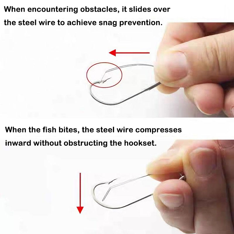 20/40Pcs Weedless Offset Worm  – обзор и цена Fishing Hook Weedless