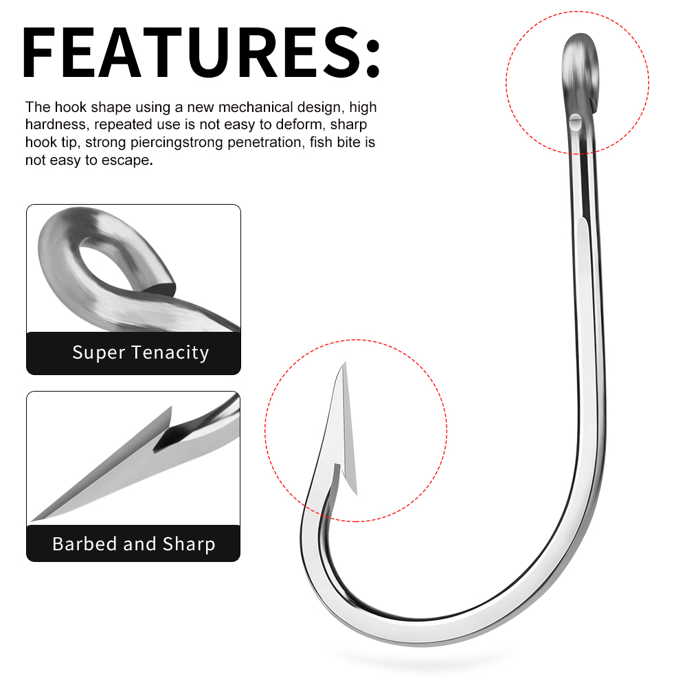 PROBEROS 5pcs Stainless Steel  – обзор и цена Fishing Hook Circle