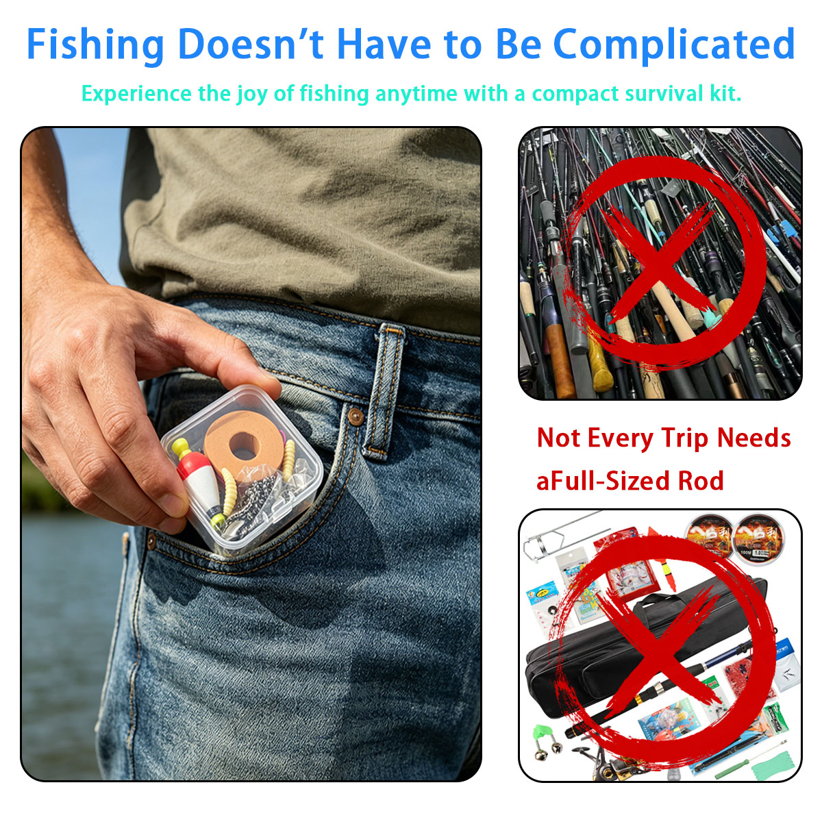 Portable Emergency Fishing Gea – обзор и цена Fishing Hook Box