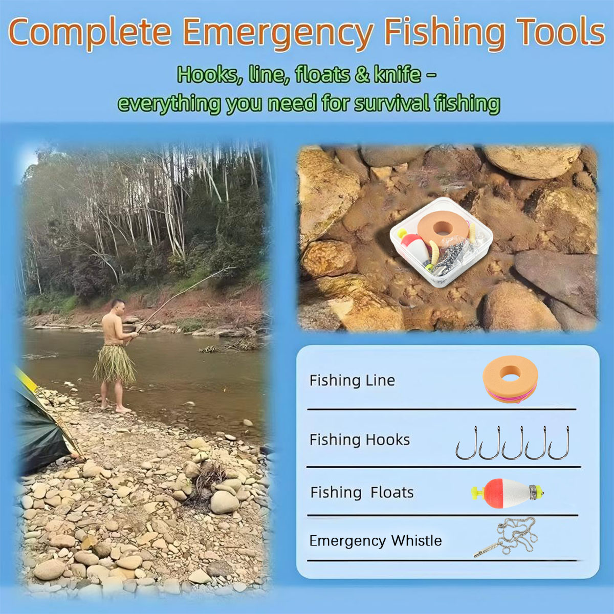Portable Emergency Fishing Gea – обзор и цена Fishing Hook Box