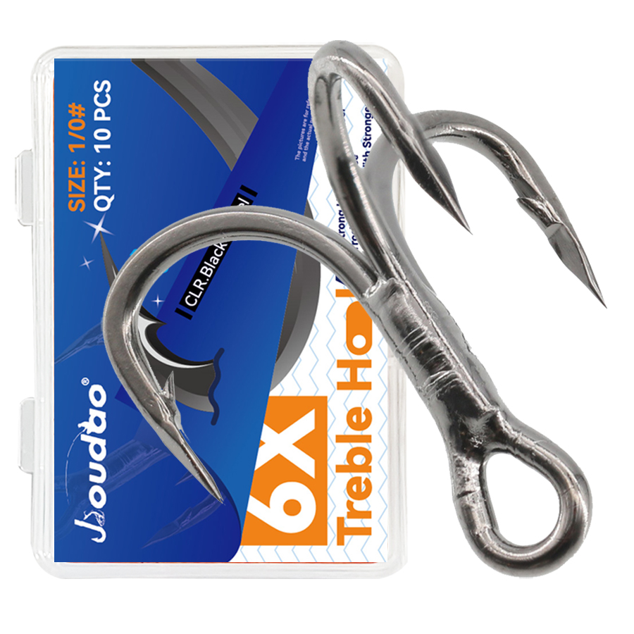 6X Fishing Treble Hooks Black  – обзор и цена Fishing Hook Offset