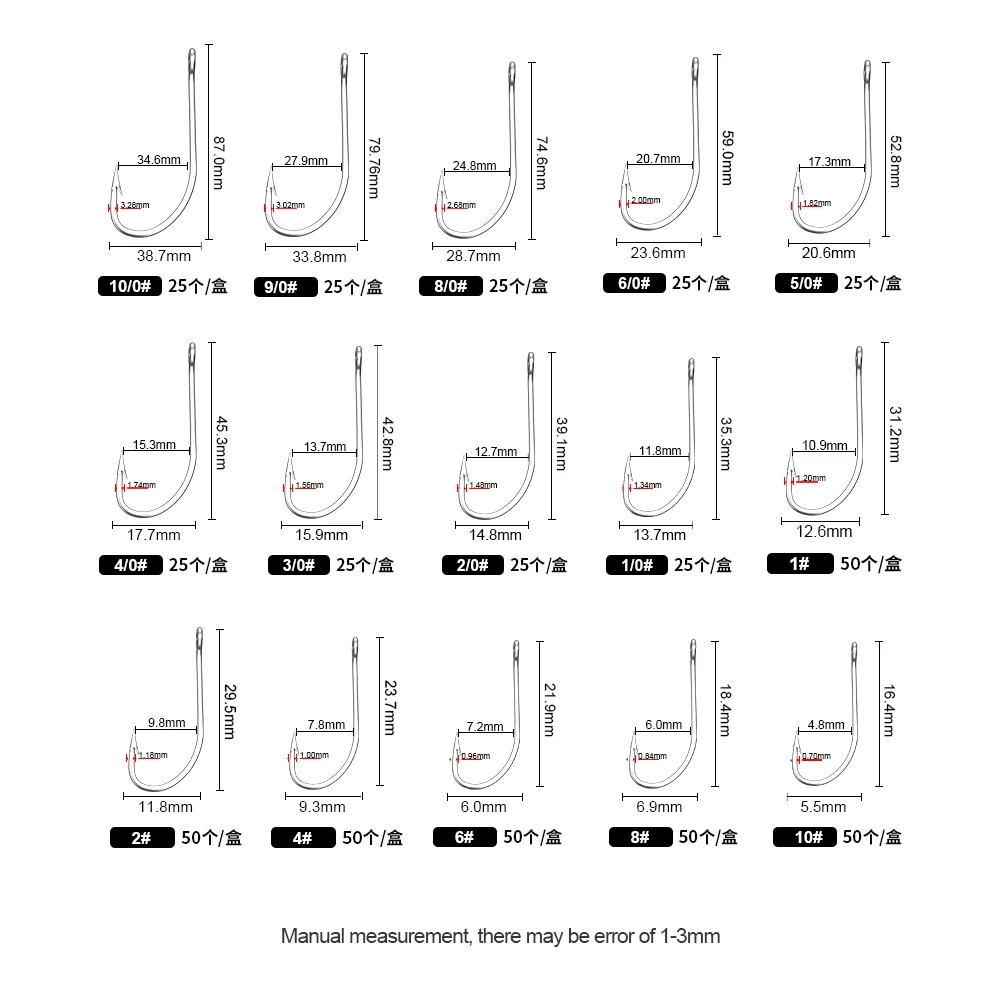 FTK Fishing Hooks 1-10#50PCS 1 – обзор и цена Fishing Hook Offset