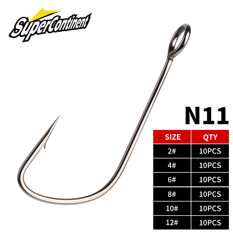 Supercontinent 2#-12# 10pcs Ba – обзор и цена Fishing Hook Offset